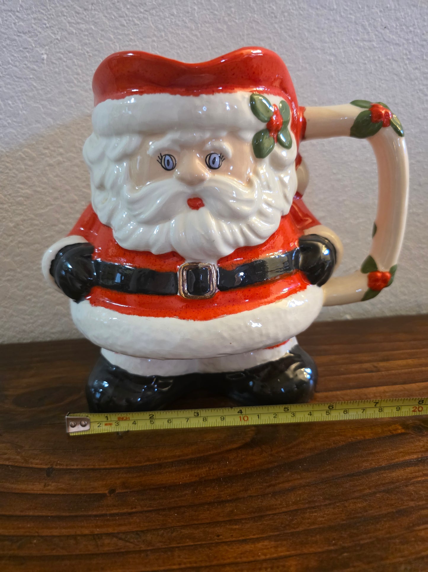 Ceramic Santa Pitcher