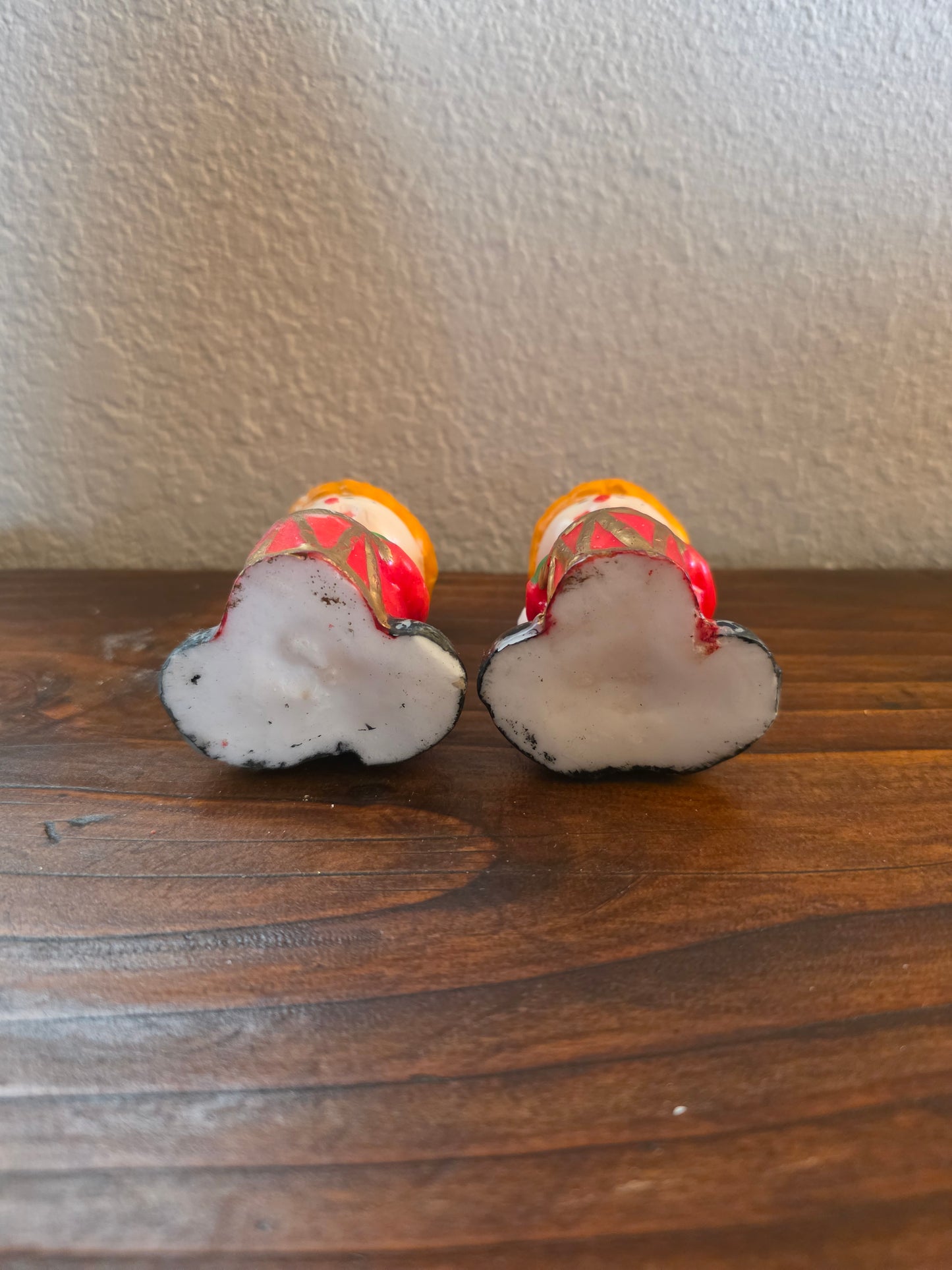 Two Vintage Christmas Drummer Boy Candles