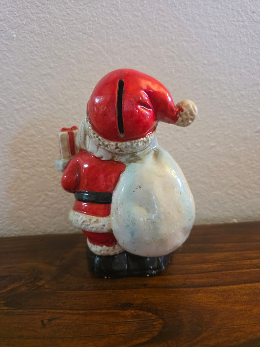 Homco Santa Bisque Coin Bank
