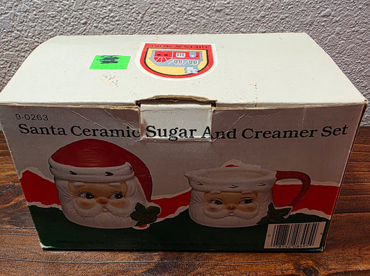 Santa Claus Sugar and Creamer Set