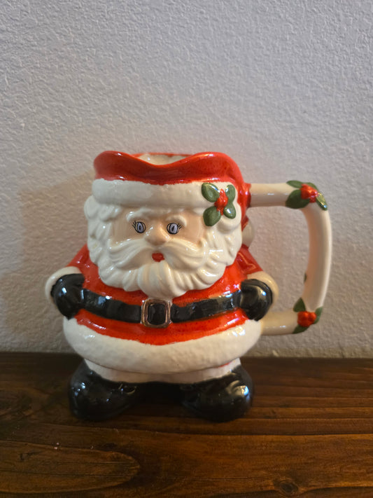 Ceramic Santa Pitcher