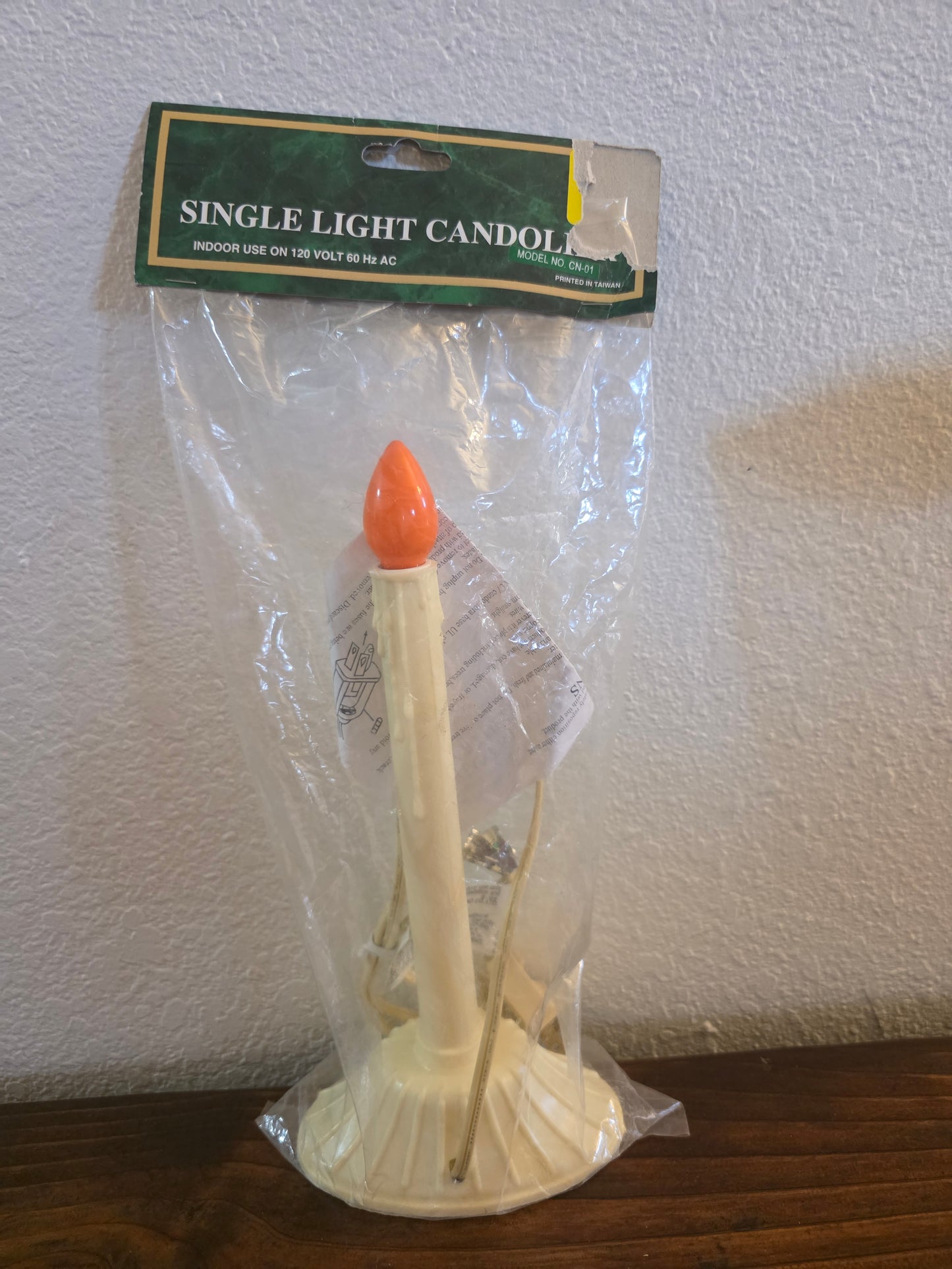 Christmas Light Drip Electric 10" Candolier Candle Light- Sealed Pkg