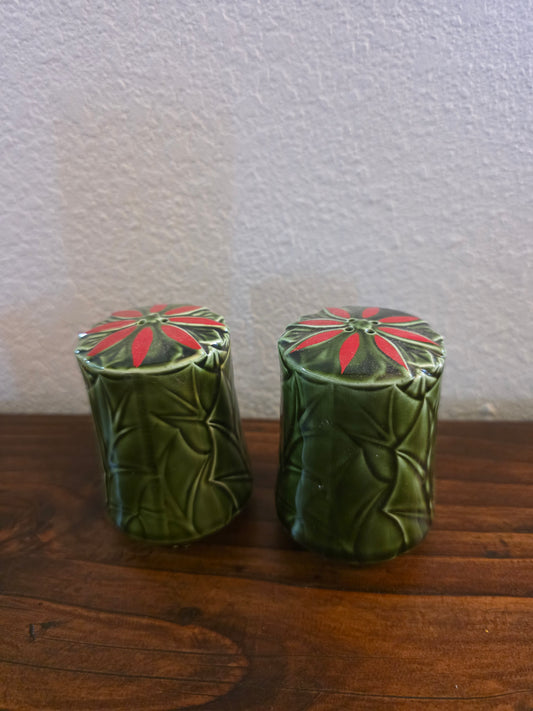 Enesco Poinsettia Salt & Pepper Set