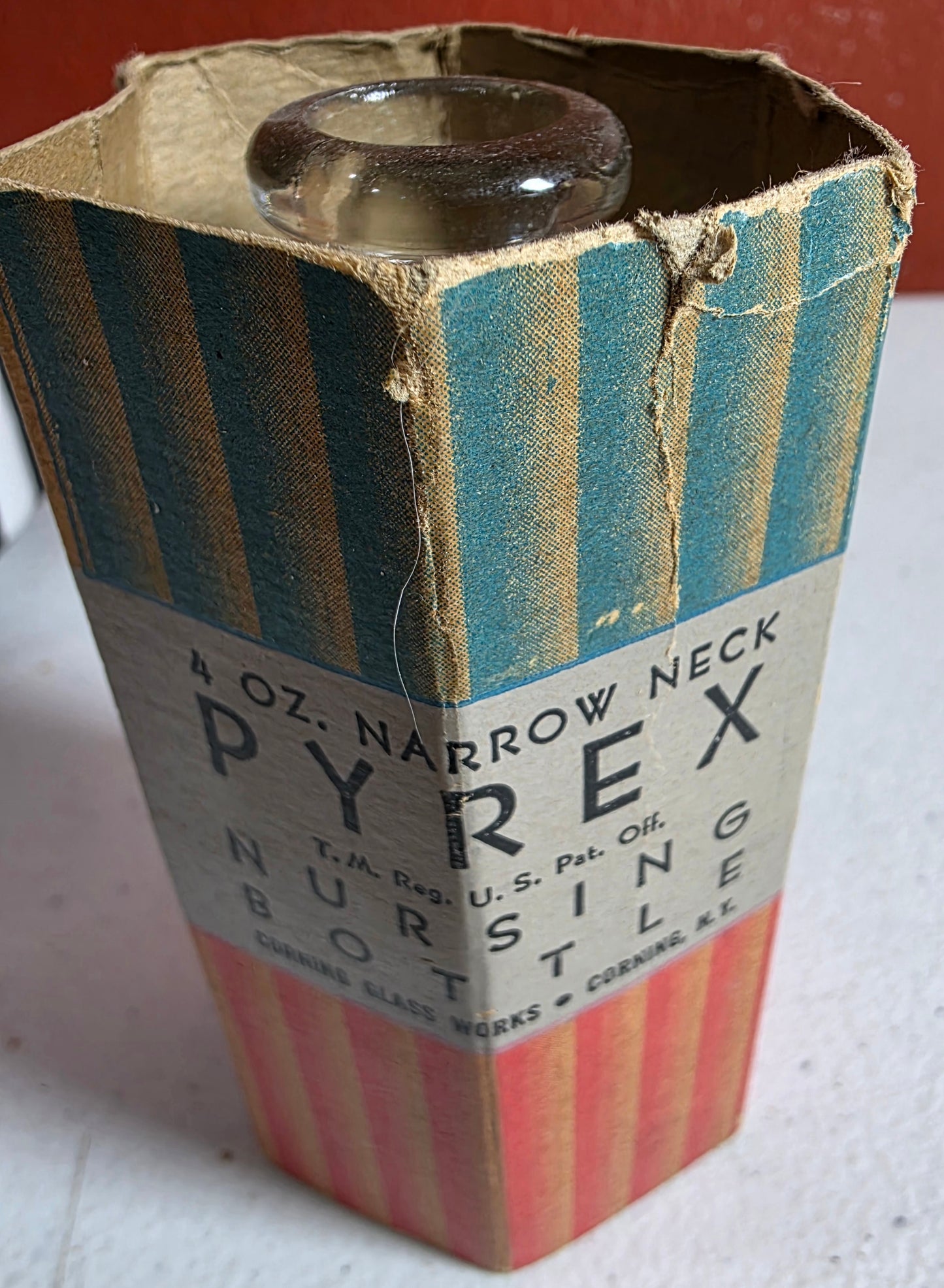 Vintage 4 oz. Narrow Neck Pyrex Nursing Bottle