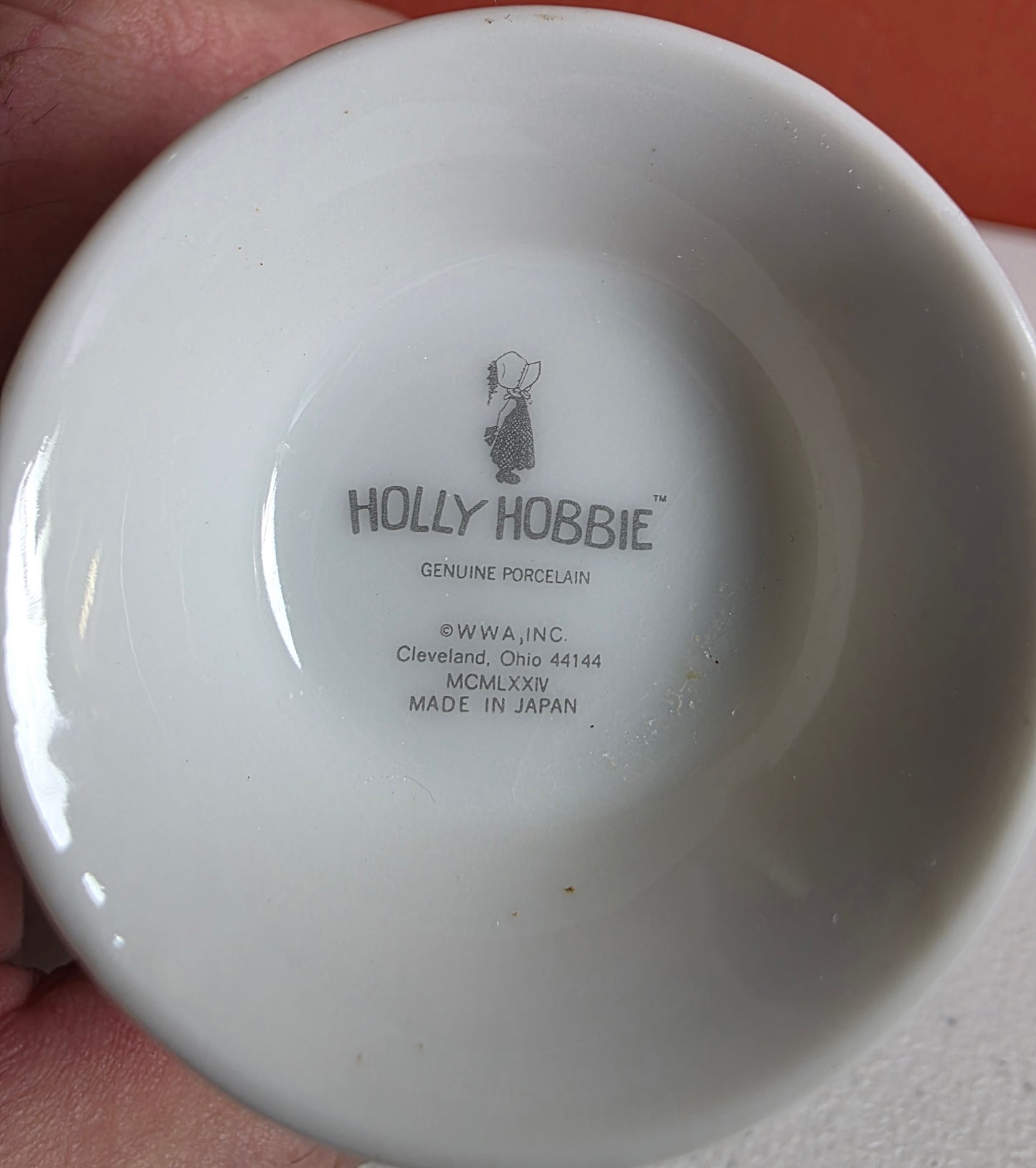 VINTAGE 1974 HOLLY HOBBIE  PORCELAIN CUP MUG