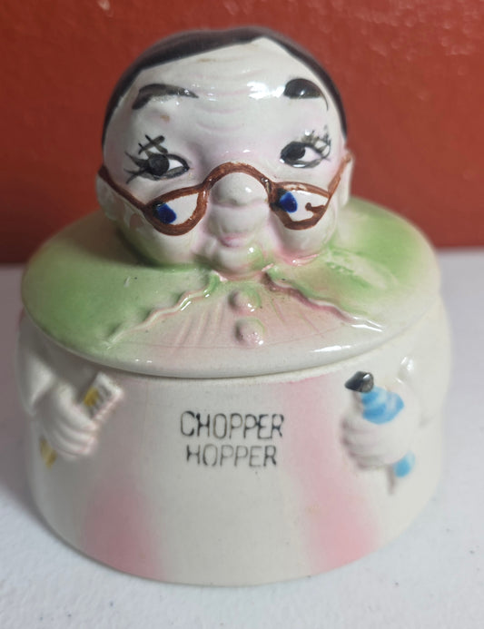 Vintage Ceramic CHOPPER HOPPER Denture Holder