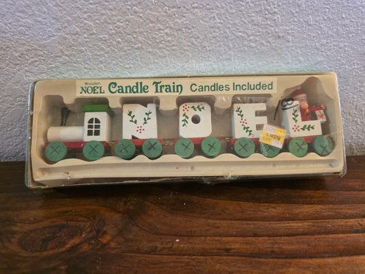 Wooden Noel Candle Train