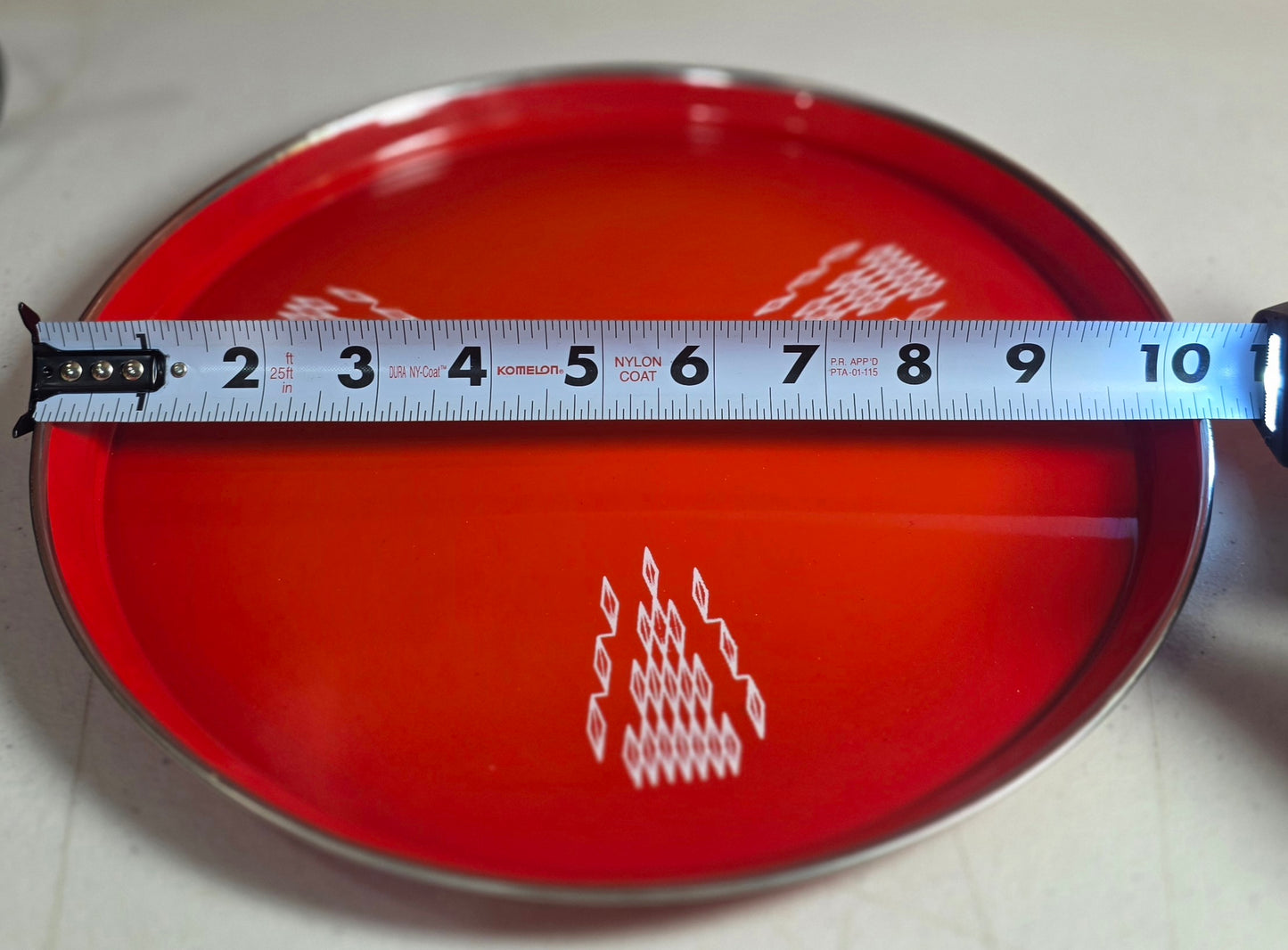 Vintage 1960's MCM Enamel Fondue Set