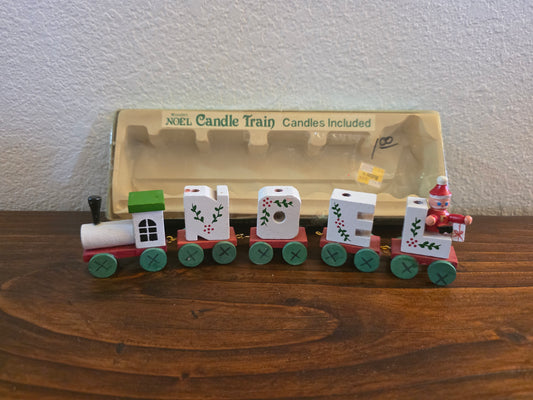 Wooden Noel Candle Train