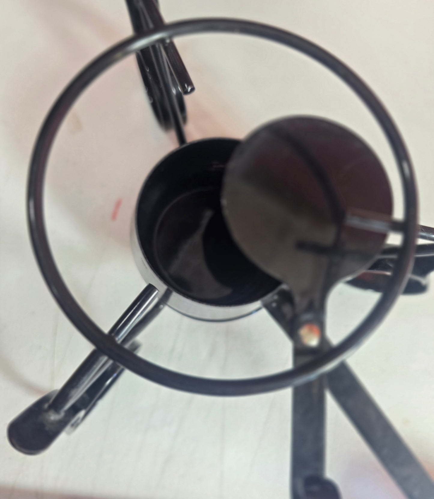 Vintage 1960's MCM Enamel Fondue Set