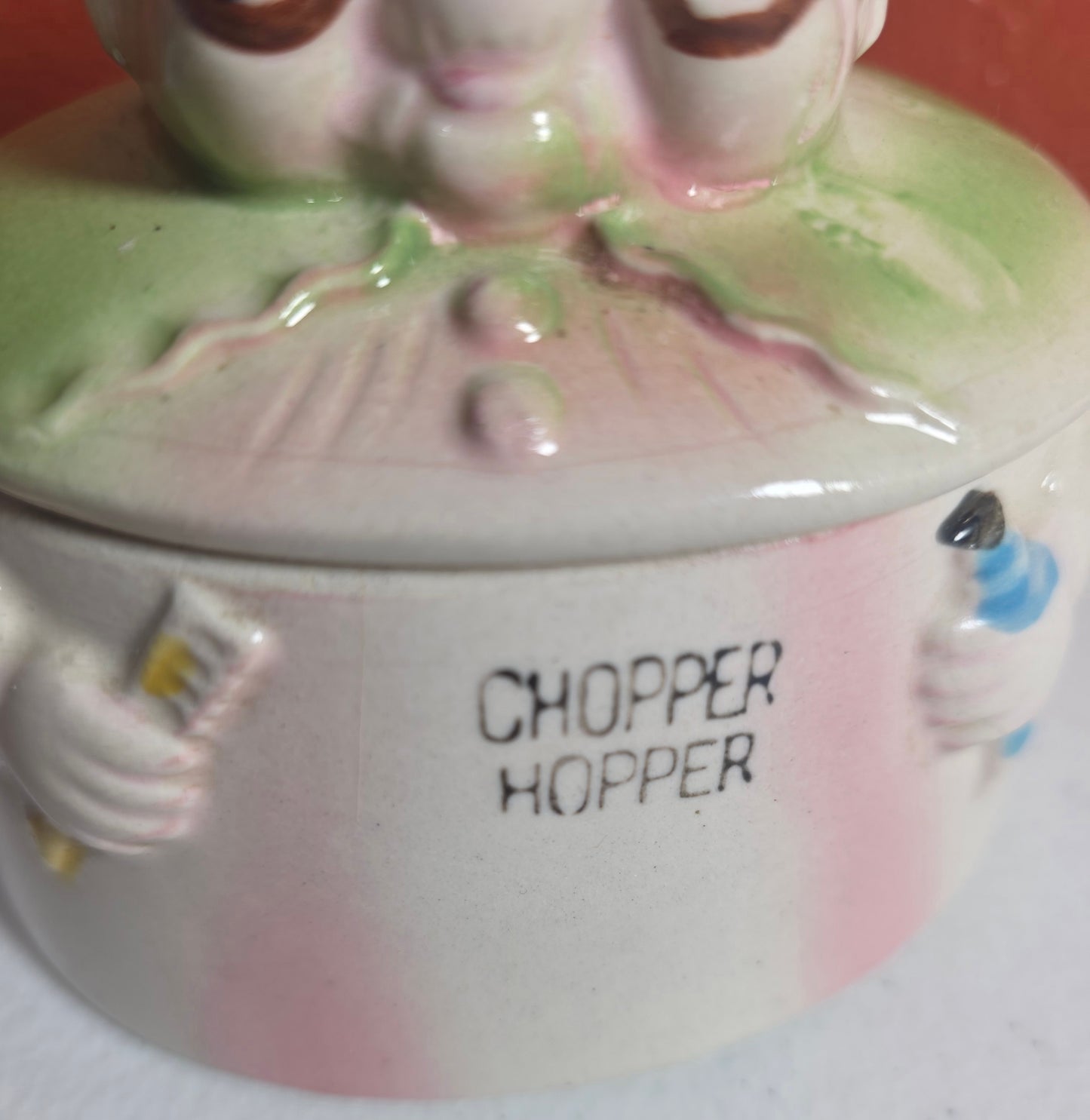 Vintage Ceramic CHOPPER HOPPER Denture Holder